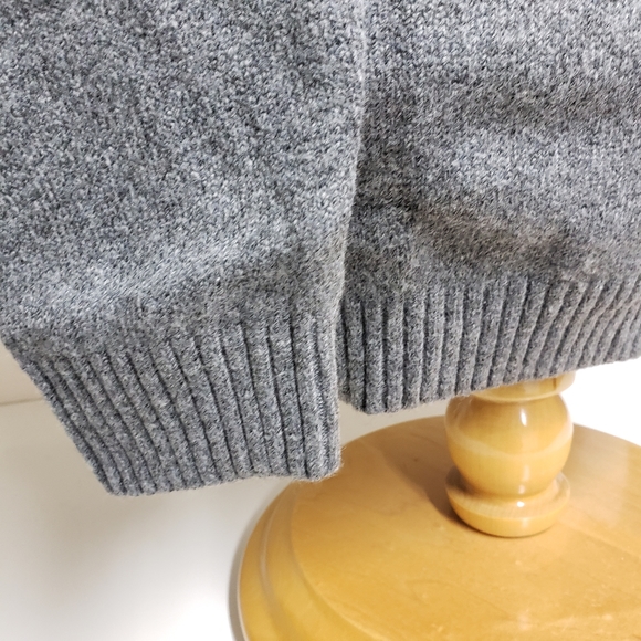 NEW! Hooded Solid Pullover Sweater, Heather Gray - Picture 5 of 6